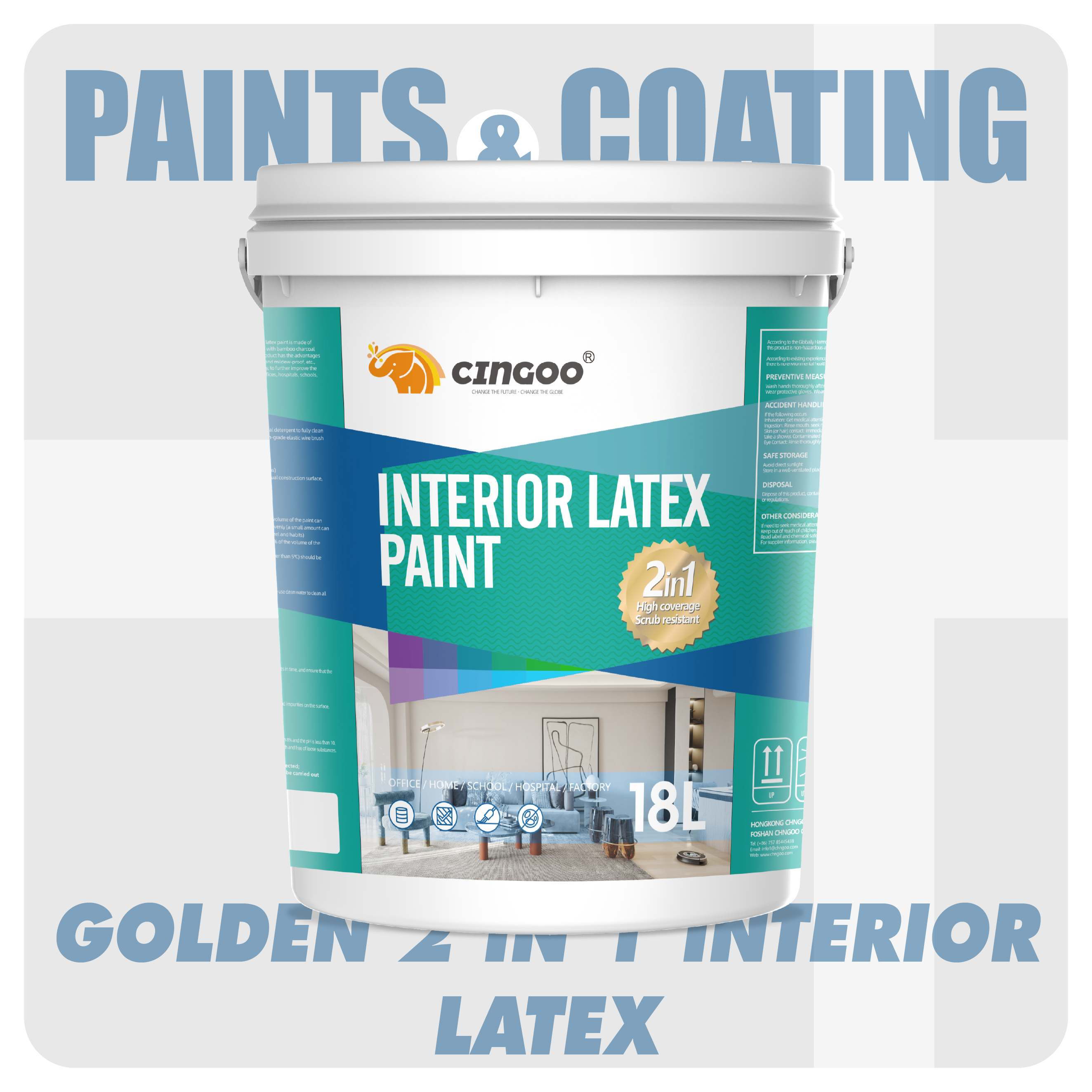 GOLDEN 2 IN 1 INTERIOR LATEX PAINT