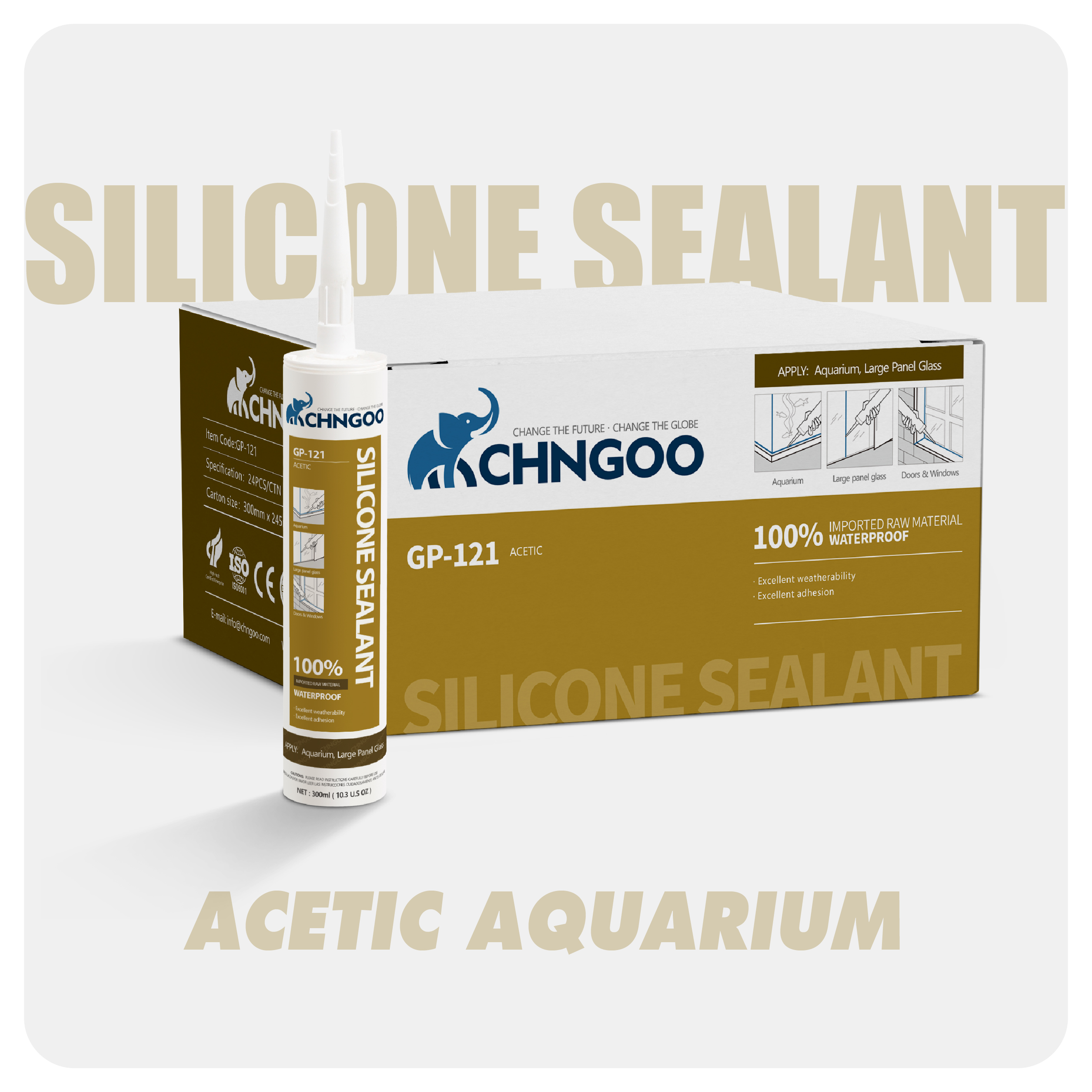 Acetic High Performance Aquarium Silicone Sealant（GP-121）