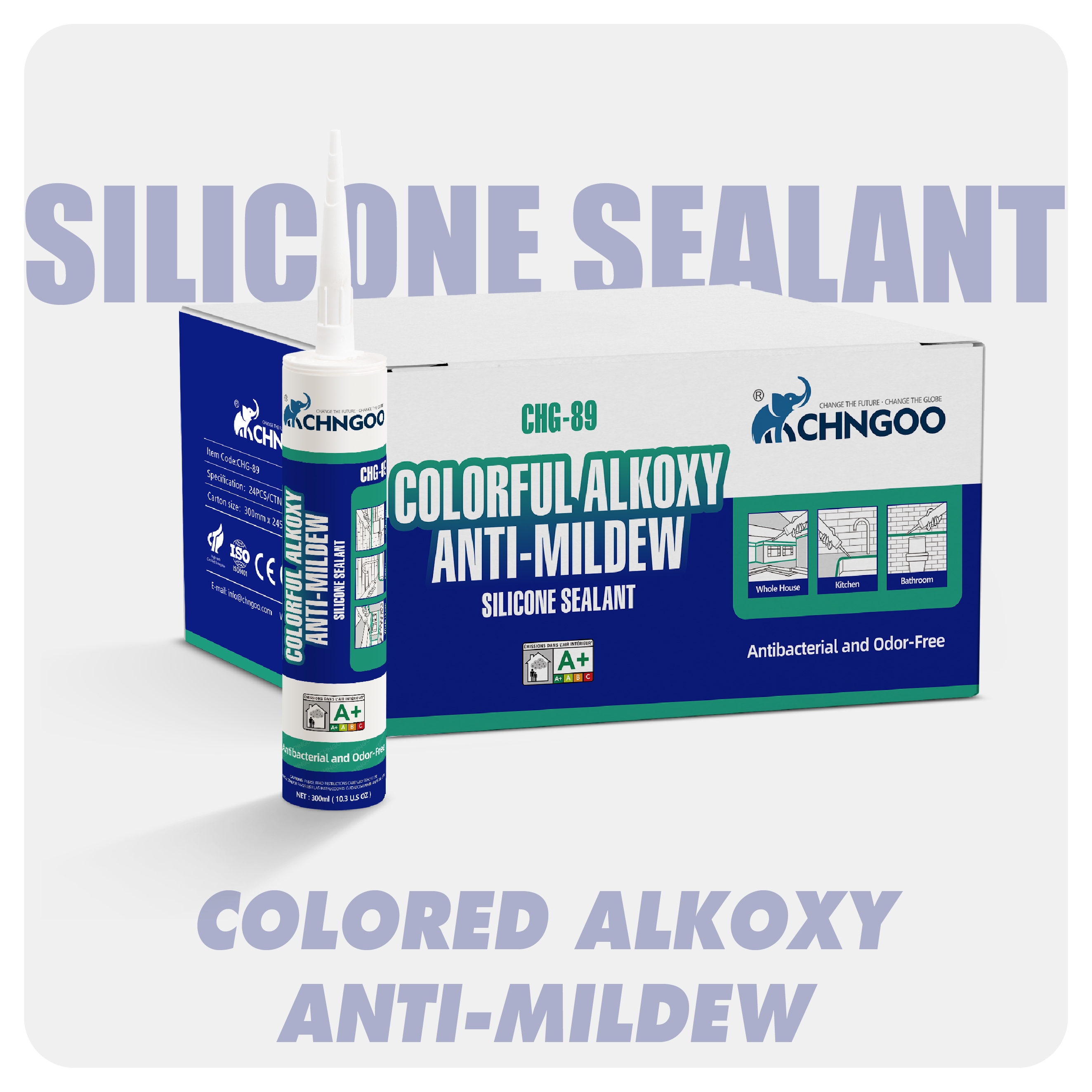 Colorful Alkoxy Anti-Mildew Silcine Sealant（CHG-89）