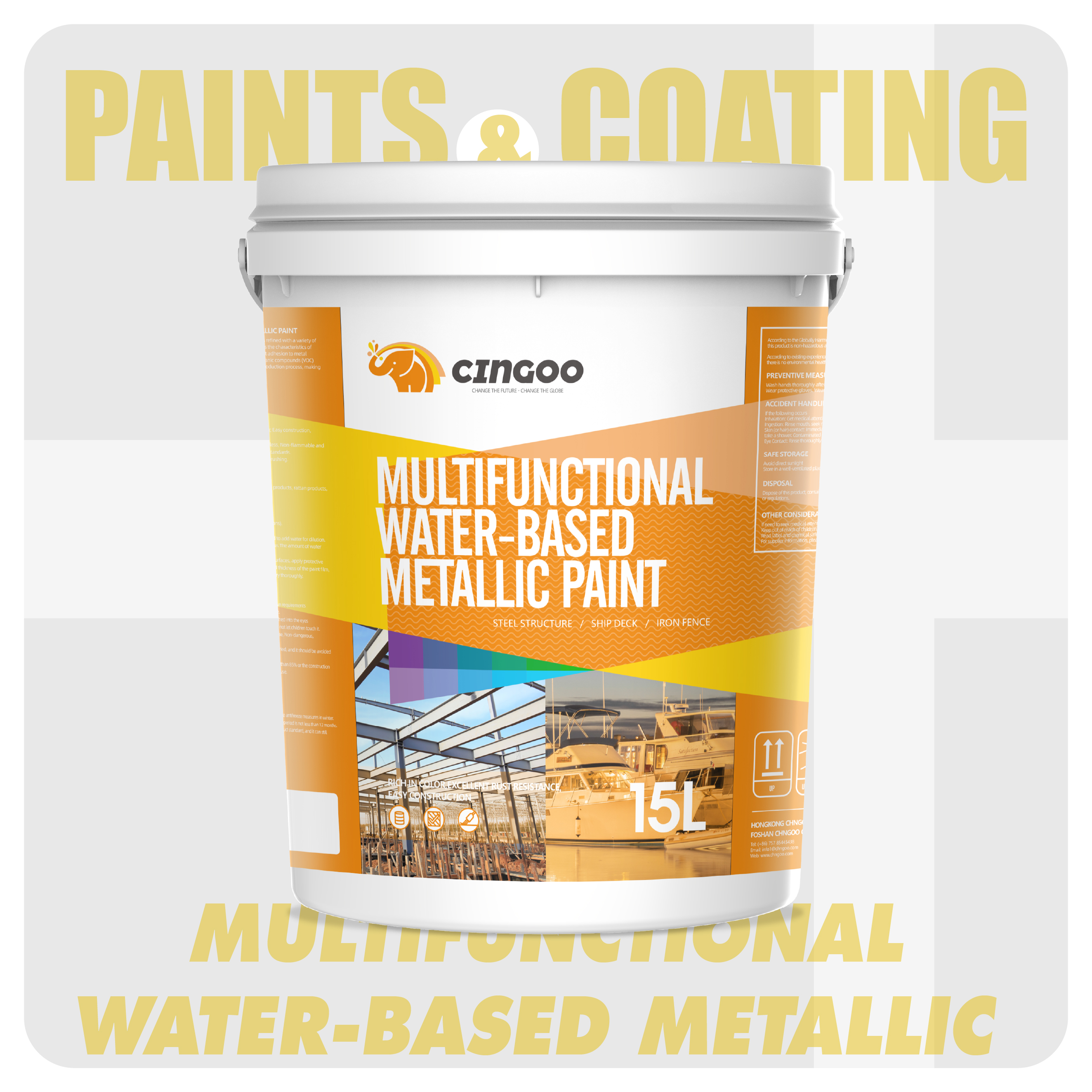 MULTIFUNCTIONAL WATER-BASED METALLIC PAINT
